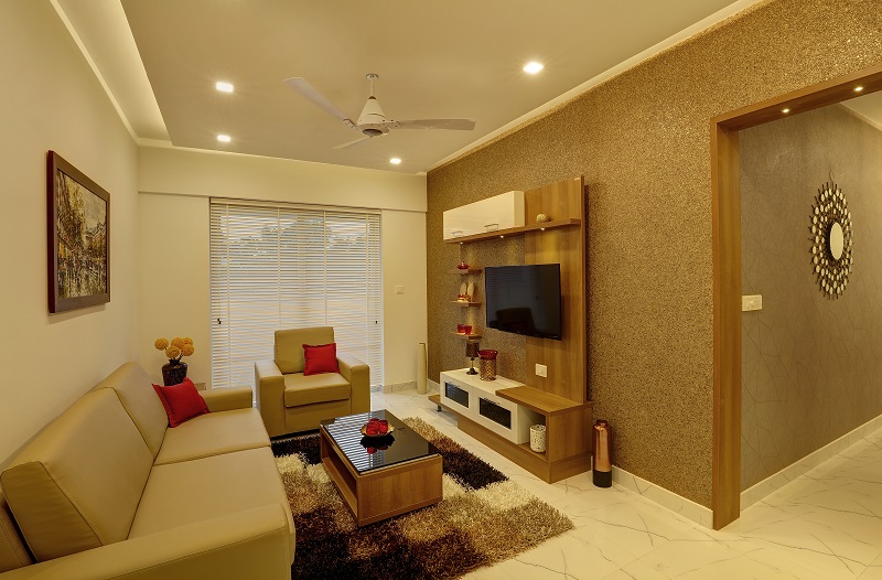 flats in edappally - living room