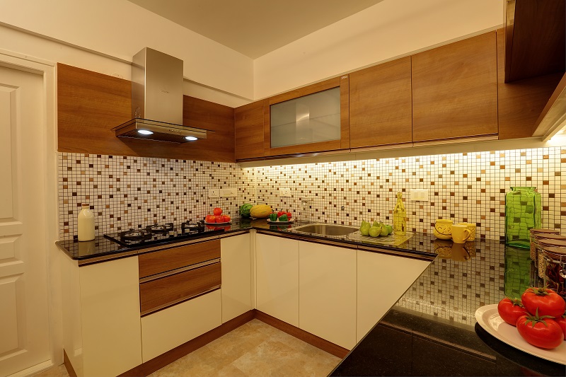 Interior Design of Kitchen for flats in Edappally