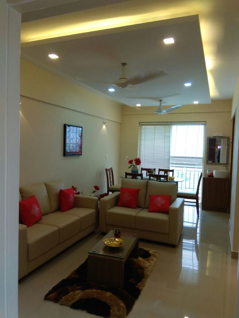Interior Design services for the living room of Flats in Ernakulam