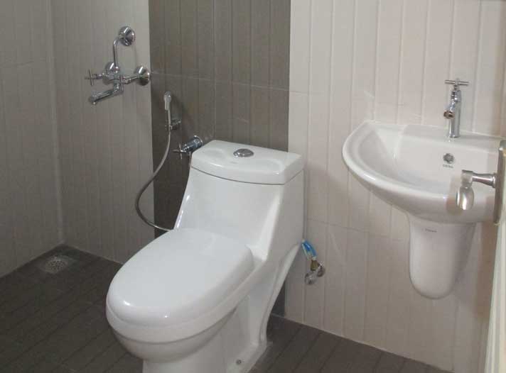 Interior designs of the washroom - Flats in Edappally