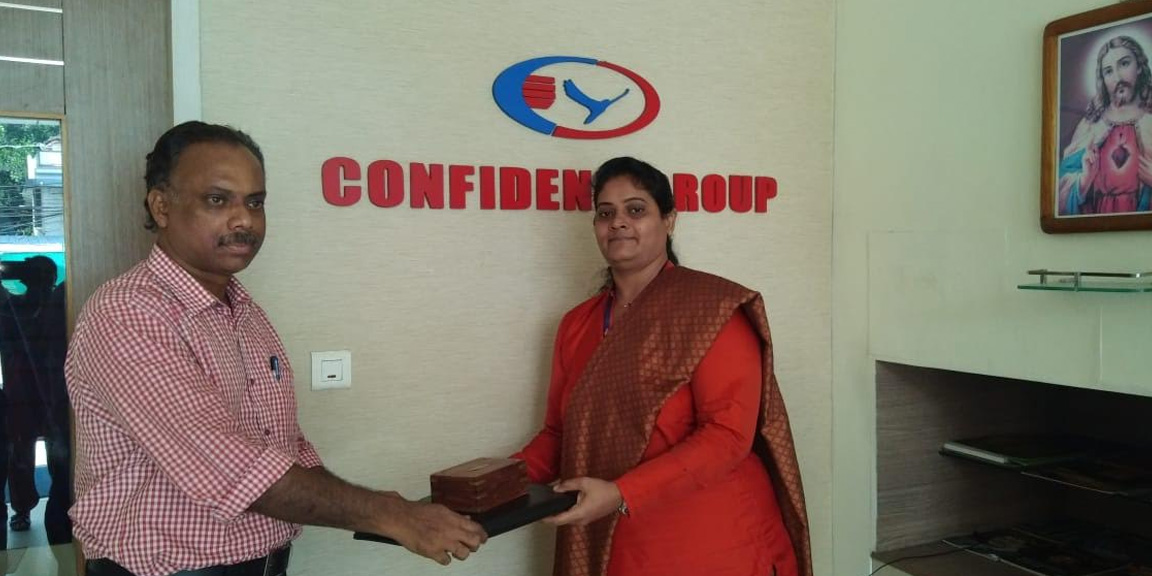 Mr. Sunu John receiving the keys- Confident Avior, Trivandrum