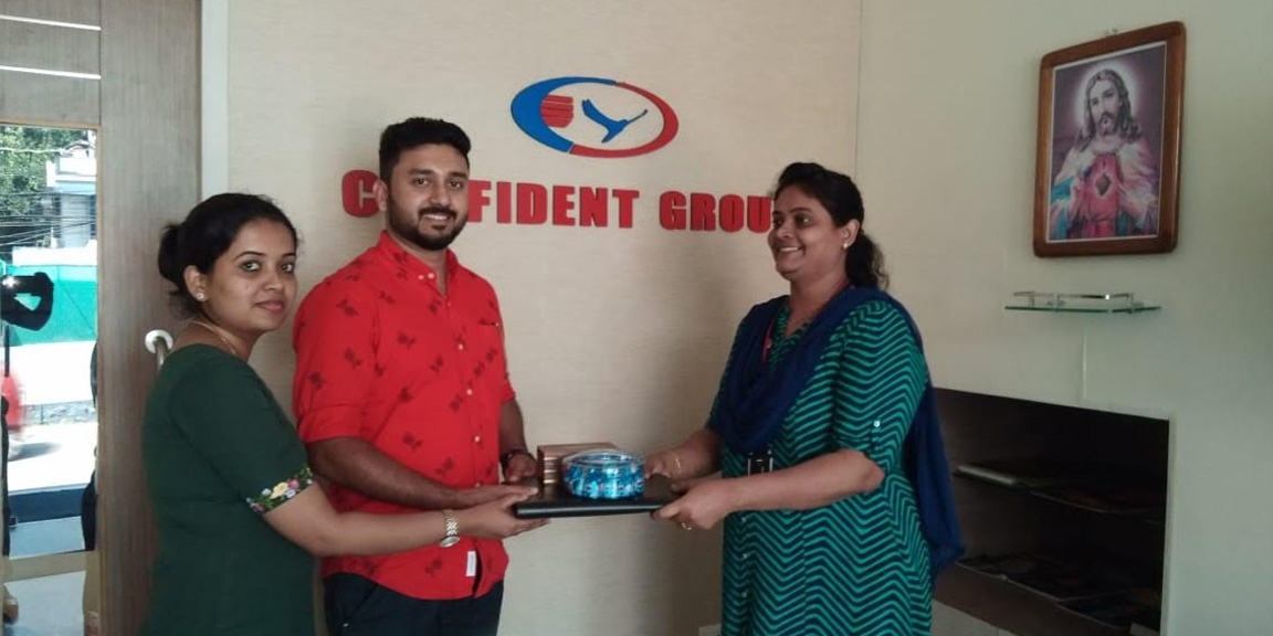 Mr. Fijo Thomas receiving the keys- Confident Avior, Trivandrum